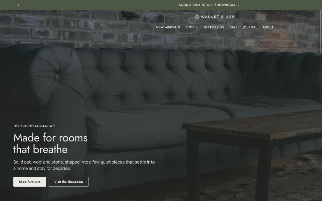 Tesserae, Walnut preset demo store
